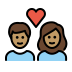 couple with heart: medium skin tone on OpenMoji