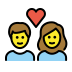 couple with heart on OpenMoji
