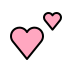 two hearts on OpenMoji