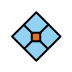 diamond with a dot on OpenMoji