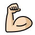 flexed biceps: light skin tone on OpenMoji