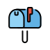 closed mailbox with raised flag on OpenMoji