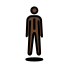person in suit levitating: dark skin tone on OpenMoji