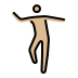man dancing: medium-light skin tone on OpenMoji