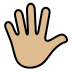 hand with fingers splayed: medium-light skin tone on OpenMoji