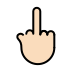 middle finger: light skin tone on OpenMoji