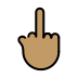 중지: 갈색 피부 on OpenMoji
