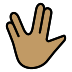 vulcan salute: medium skin tone on OpenMoji