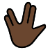 vulcan salute: dark skin tone on OpenMoji