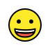 grinning face on OpenMoji