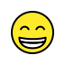 beaming face with smiling eyes on OpenMoji