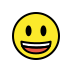 grinning face with big eyes on OpenMoji
