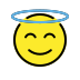 smiling face with halo on OpenMoji