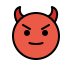 smiling face with horns on OpenMoji