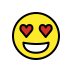 smiling face with heart-eyes on OpenMoji