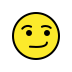 smirking face on OpenMoji