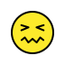confounded face on OpenMoji