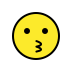 kissing face on OpenMoji