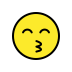 kissing face with smiling eyes on OpenMoji