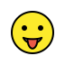 face with tongue on OpenMoji