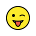 winking face with tongue on OpenMoji