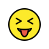 squinting face with tongue on OpenMoji