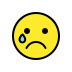 crying face on OpenMoji