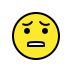 anguished face on OpenMoji