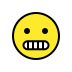 grimacing face on OpenMoji