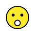 face with open mouth on OpenMoji