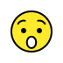 hushed face on OpenMoji