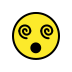 face with spiral eyes on OpenMoji