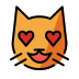 smiling cat with heart-eyes on OpenMoji