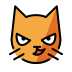 cat with wry smile on OpenMoji