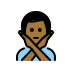 man gesturing NO: medium-dark skin tone on OpenMoji