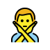 man gesturing NO on OpenMoji