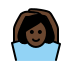 woman gesturing OK: dark skin tone on OpenMoji
