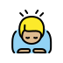 man bowing: medium-light skin tone on OpenMoji