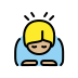 person bowing: medium-light skin tone on OpenMoji