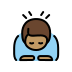 man bowing: medium skin tone on OpenMoji