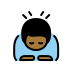 man bowing: medium-dark skin tone on OpenMoji
