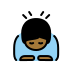 person bowing: medium-dark skin tone on OpenMoji