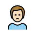 man frowning: light skin tone on OpenMoji