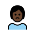person pouting: dark skin tone on OpenMoji