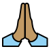 folded hands: medium skin tone on OpenMoji