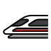 high-speed train on OpenMoji