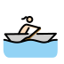 woman rowing boat: light skin tone on OpenMoji