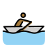 man rowing boat: medium-dark skin tone on OpenMoji