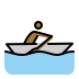 person rowing boat: medium-dark skin tone on OpenMoji