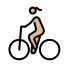woman biking: medium-light skin tone on OpenMoji